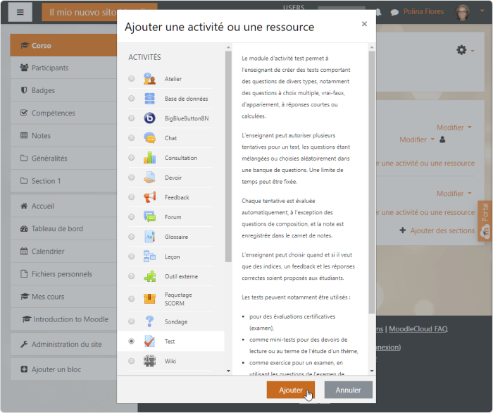 Ajouter un quiz Ajouter un quiz