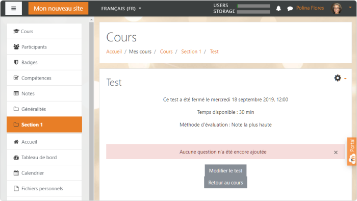 Un nouveau module de cours est prêt Un nouveau module de cours est prêt