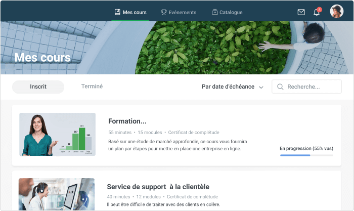 Plateforme iSpring Learn LMS