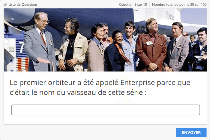 Réponse courte est l'un des types de questions