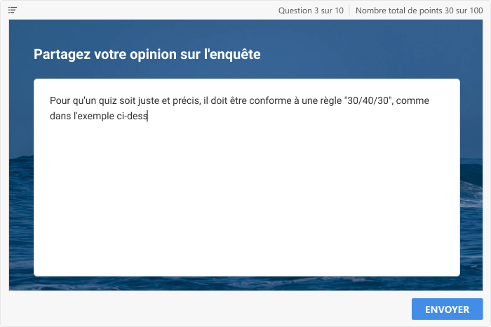 Exemple de question ouverte