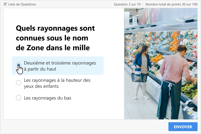 Exemple de question de Choix multiple Exemple de question de Choix multiple