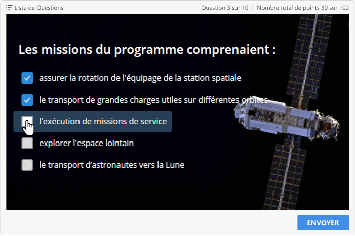 Exemple de question de Réponses multiples Exemple de question de Réponses multiples