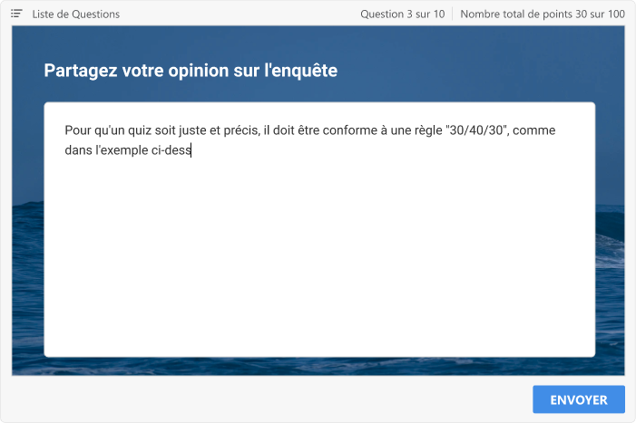 Exemple de question de Essai Exemple de question de Essai