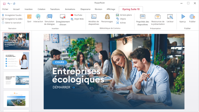 Outil auteur iSpring Suite