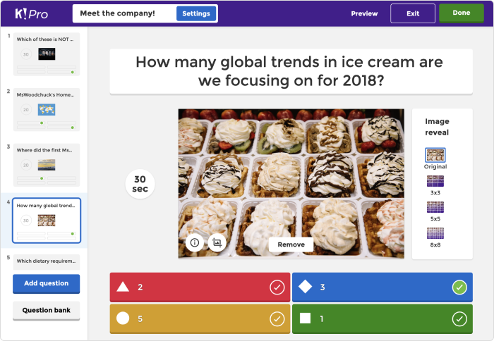 Kahoot pour des quiz