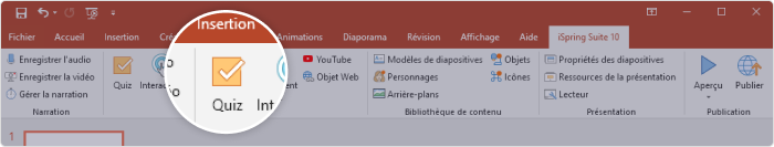 Outil iSpring QuizMaker
