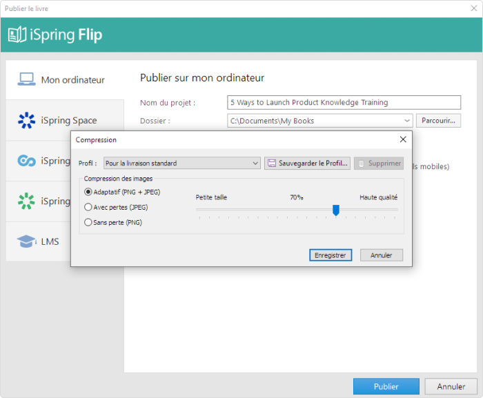 Options de qualité - iSpring Suite Options de qualité - iSpring Suite