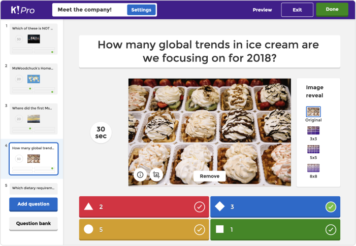 Créez des jeux pour vos formations avec Kahoot.