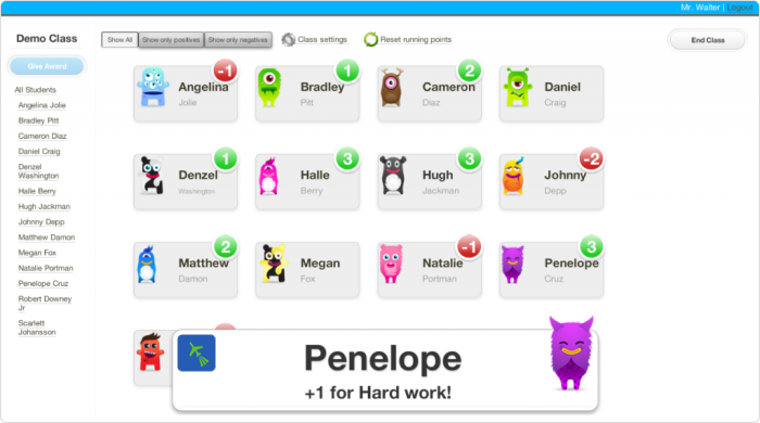 ClassDojo est utilisé pour la gestion de classe. 