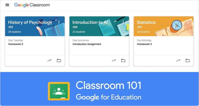 Gérez vos classes avec Google Classroom.