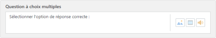 Tapez le texte de la question à choix multiple