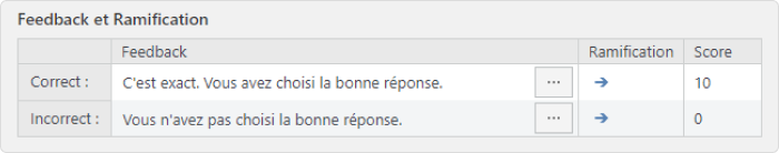 Paramètres de feedback 