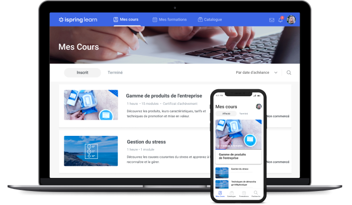 Comparaison d'un cours en formation mobile learning et d'une formation pour ordinateurs de bureau