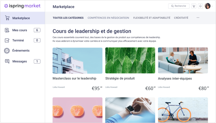 Un exemple de page de vente