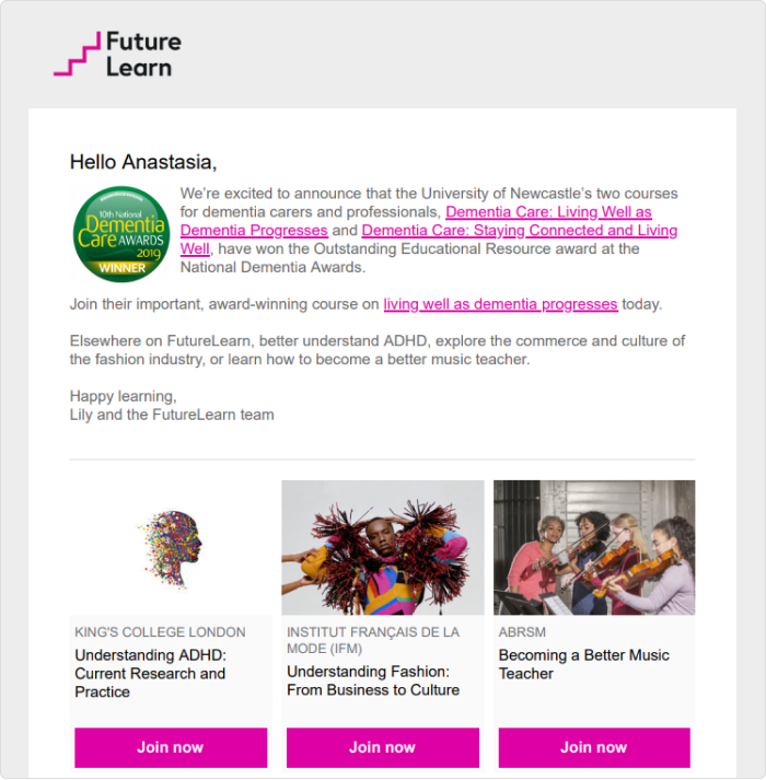 Un exemple d'email promotionnel Un exemple d'email promotionnel