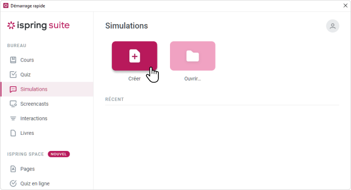 Onglet Simulations