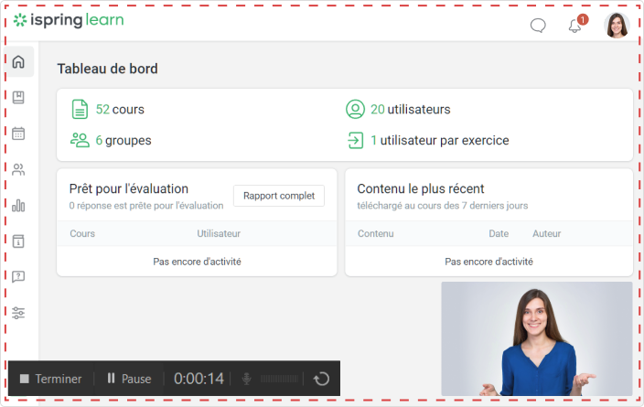 Démonstration du studio vidéo iSpring Suite Démonstration du studio vidéo iSpring Suite