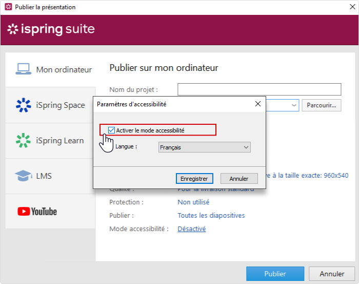 Activer l’accessibilité mode Activer l’accessibilité mode