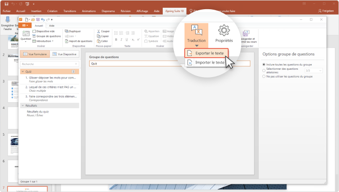Comment exporter le text pour la traduction Comment exporter le text pour la traduction