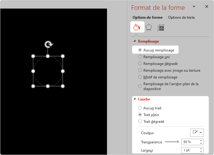 Modifier la forme Modifier la forme