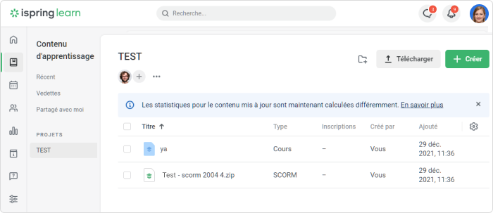 Gérer son contenu d’apprentissage avec iSpring Learn