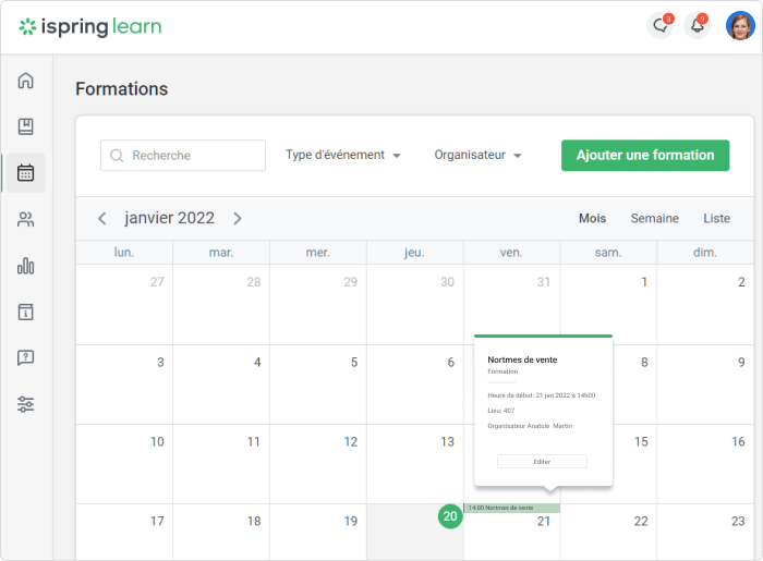 iSpring Learn Gérer ses formations avec iSpring Learn