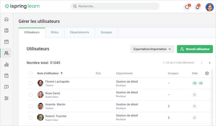 Gérer ses utilisateurs avec iSpring Learn