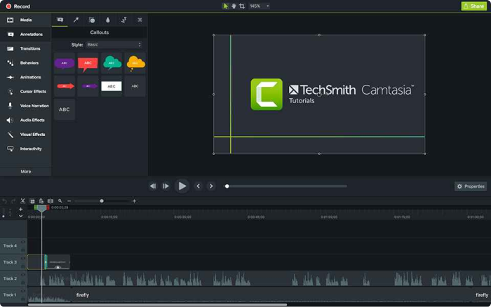 Camtasia fait des captures d’écran