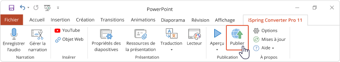 Publier la présentation