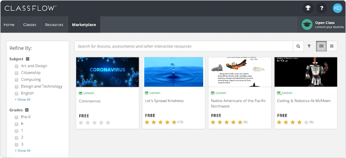 ClassFlow Logiciel de présentation ClassFlow