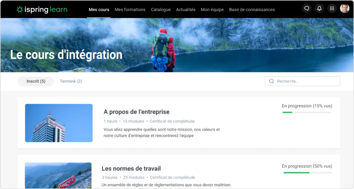 iSpring Learn iSpring Learn - meilleure plateforme LMS