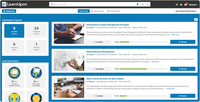 LearnUpon LMS - logiciel formation professionnelle