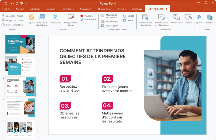 iSpring Suite, un outil auteur pour digital learning, est compatble avec PowerPoint