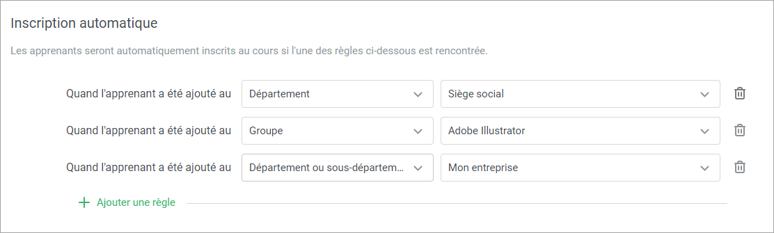L'automatisation de l'inscription aux cours dans iSpring Learn L'automatisation de l'inscription aux cours pour gagner en compétence