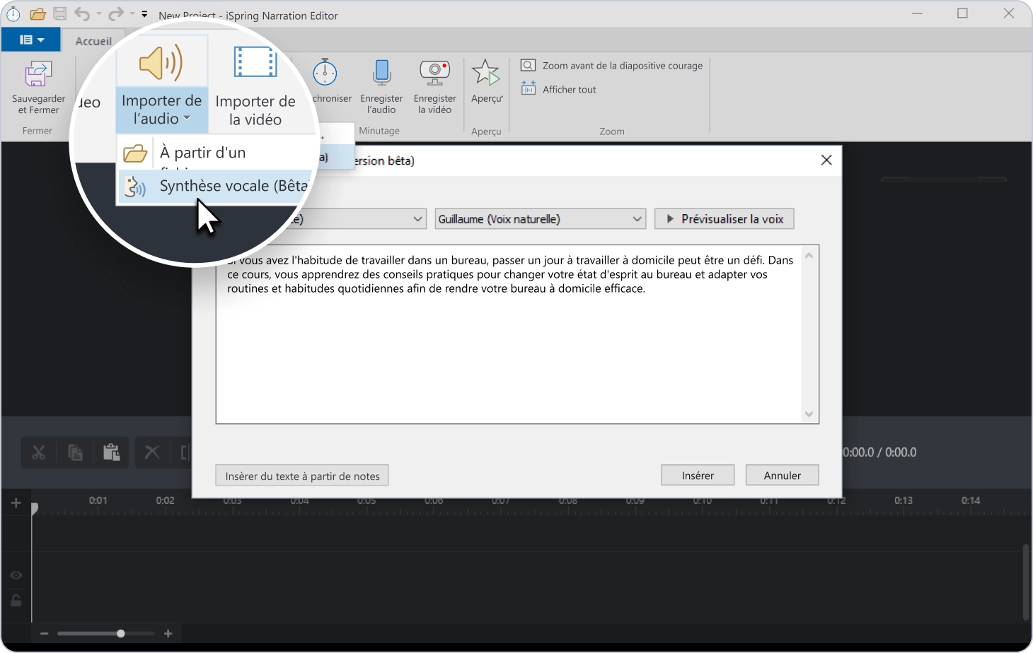 Synthèse vocale dans iSpring Suite Max Pédagogie inversée en formation et synthèse vocale