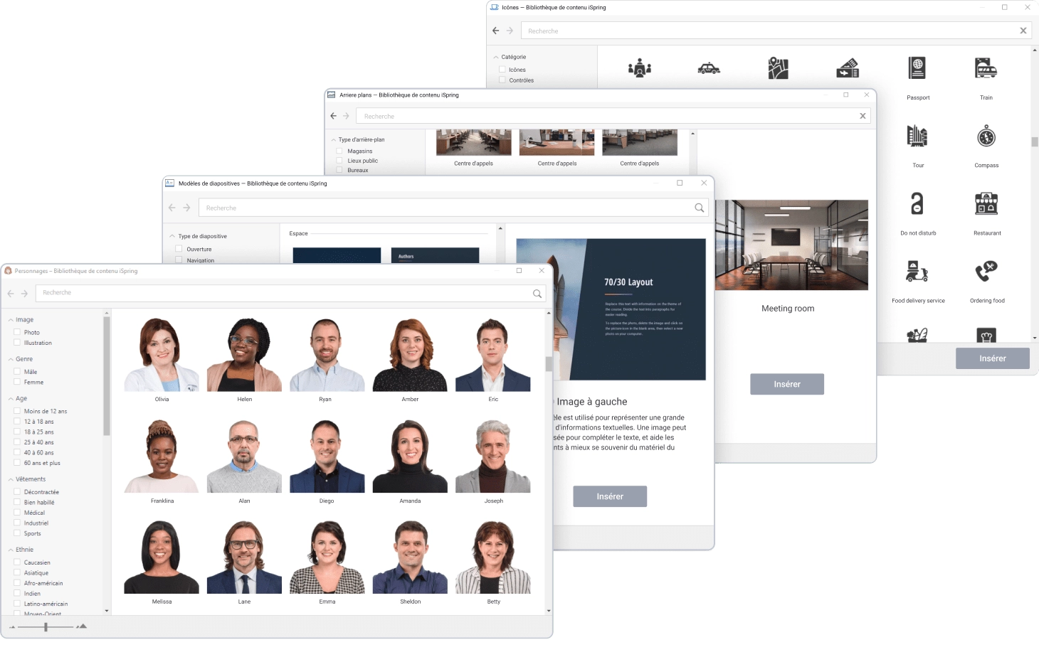 Bibliothèque de contenu d’iSpring Suite Max Pédagogie inversée en formation et Bibliothèque de contenu d’iSpring Suite Max
