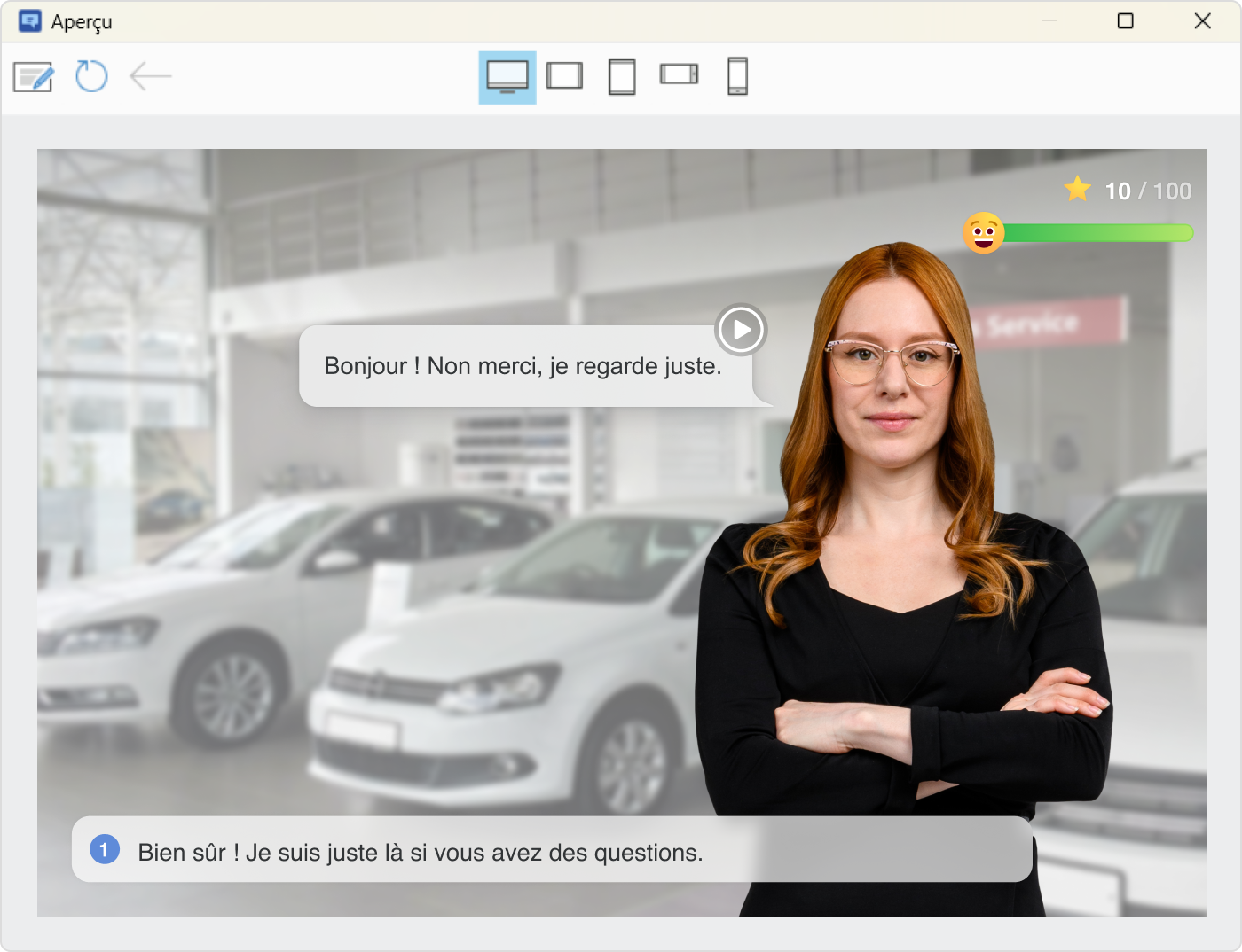 Le dialogue dans une mise en situation