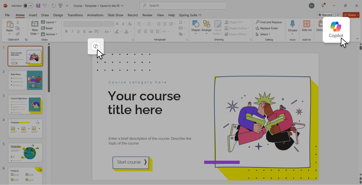 Activer Copilot dans PowerPoint Première étape sur comment utiliser Copilot dans PowerPoint