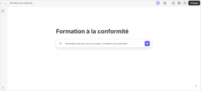 IA peut générer le plan pour la formation professionnelle