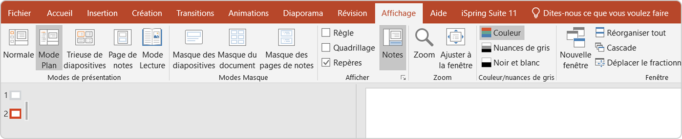 L’exemple de création d’un sommaire dans PowerPoint