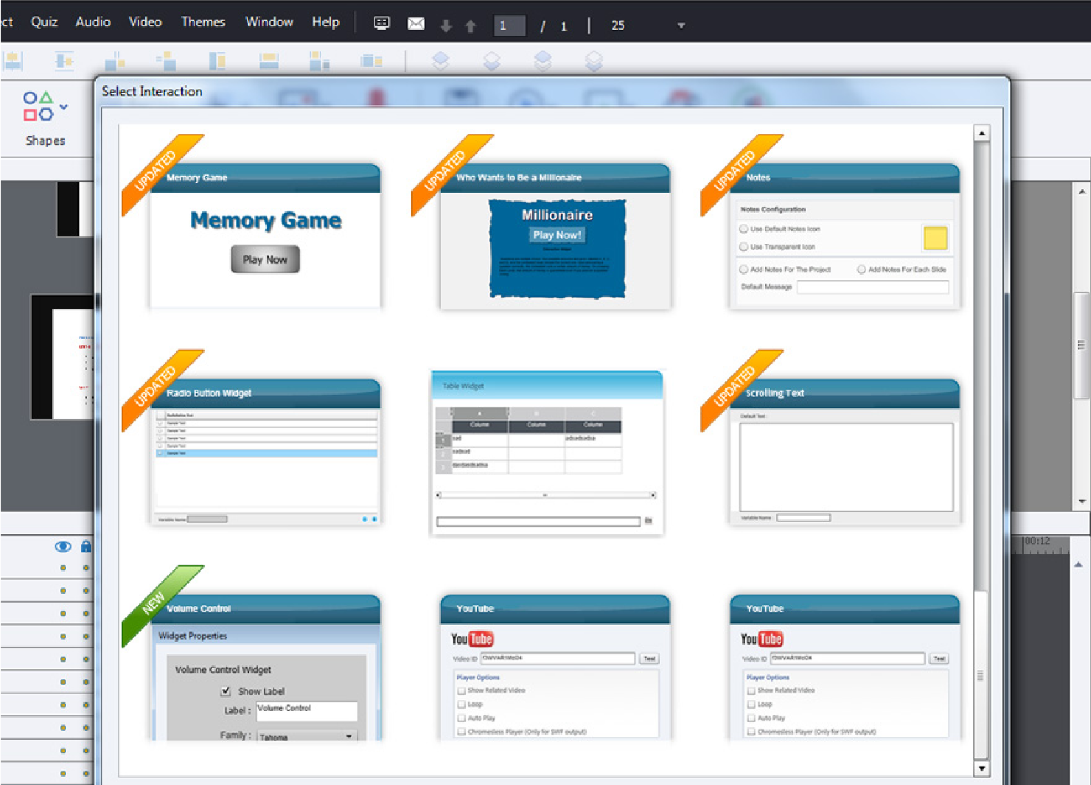Les fonds PowerPoint professionnels dans Adobe Captivate Classic