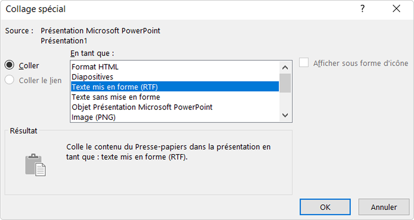 Modifier la diapositive du sommaire PPT