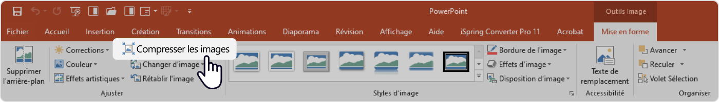 Compresser les images pour compresser un PPT en ligne