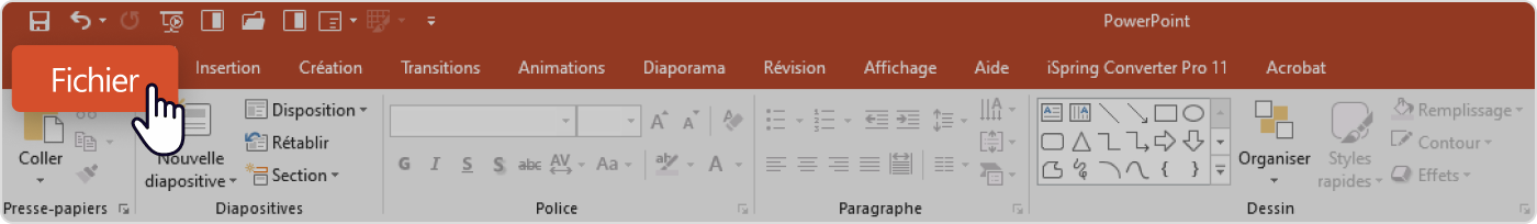 Cliquez sur Fichier pour compresser un PPT en ligne