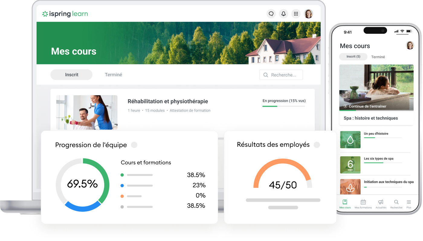 Plateforme de formation en ligne iSpring Learn