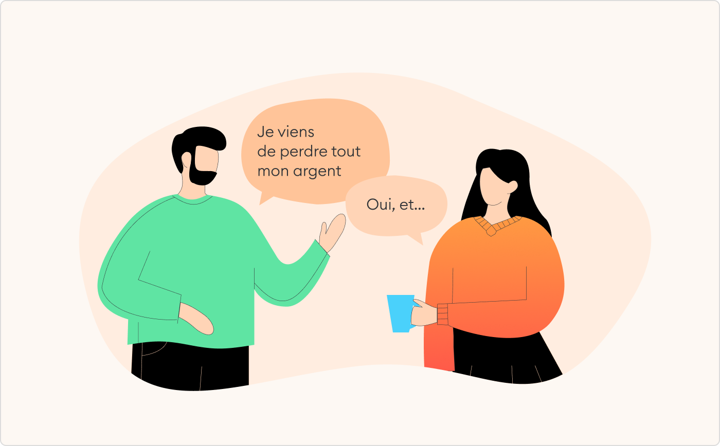 L’un des jeux de communication pour adultes est Oui, et…