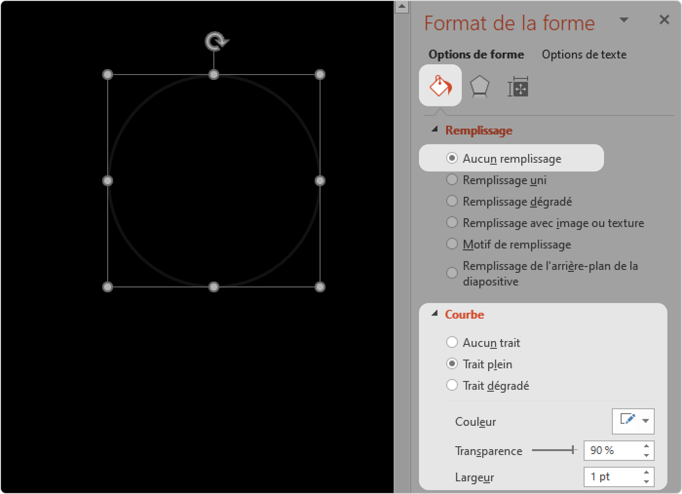 Ajoutez un Trait plein Trait plein pour une animation PPT