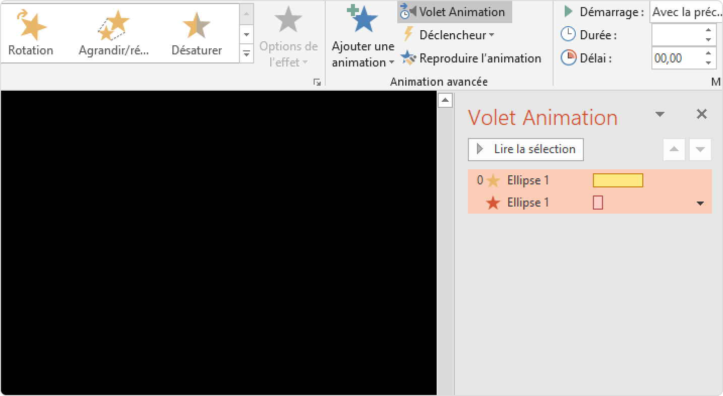 Réglez la répétition des deux animations Réglez des animations PPT
