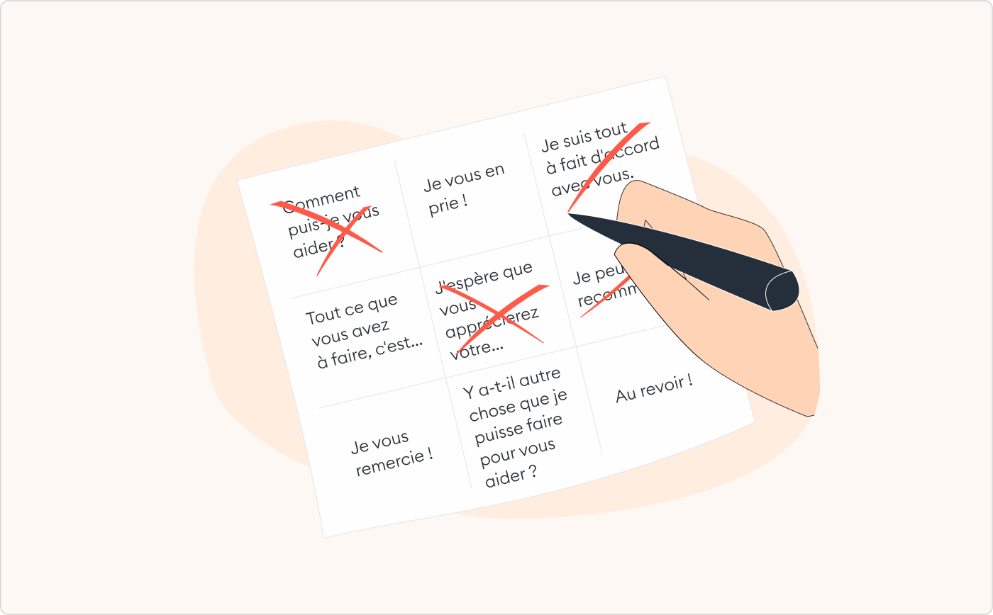 Bingo du service clientèle est l’un des jeux de communication pour adultes